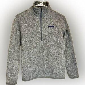Patagonia Pullover 1/2 Zip Sweater Women’s Size Small Heather Gray Fleece Lined